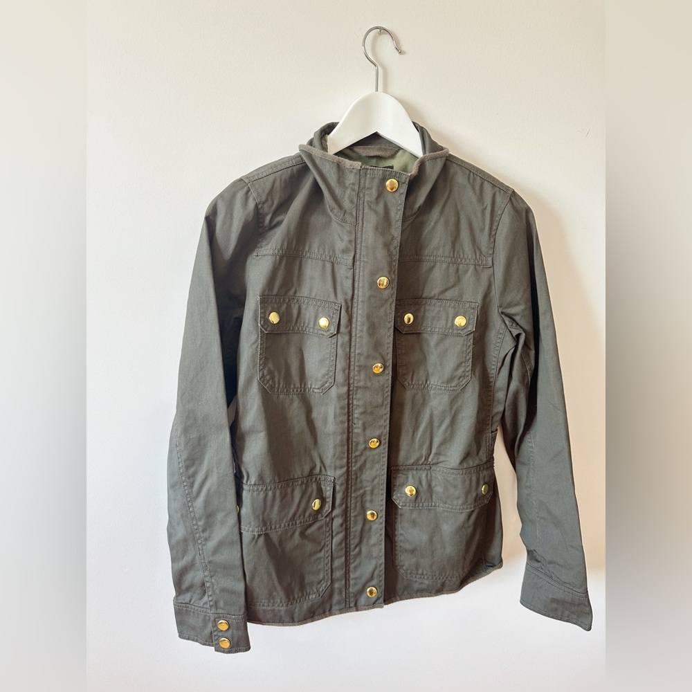 J.Crew resin coated twill women jacket